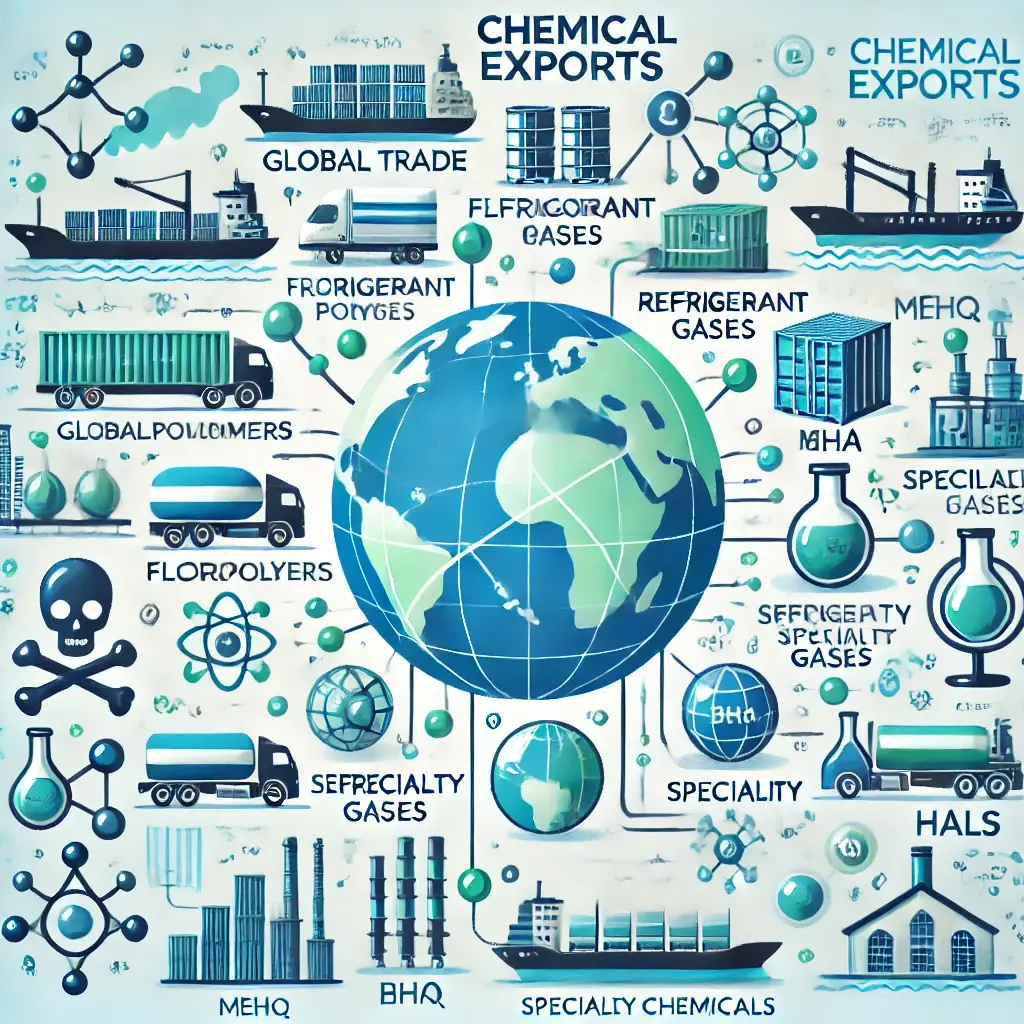 February 2025 Chemicals Export Data: Gujarat Fluoro, Navin Fluorine & Clean Science Lead